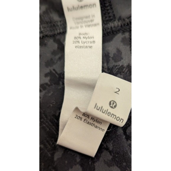 LULULEMON ALLIGN CROPPED LEGGINGS INCOGNITO MULTI GREY WOMEN'S SZ 2 W6AVIS - Picture 4 of 8